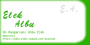 elek albu business card
